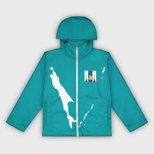 Женская ветровка Сахалин герб / 3D-Белый – фото 1