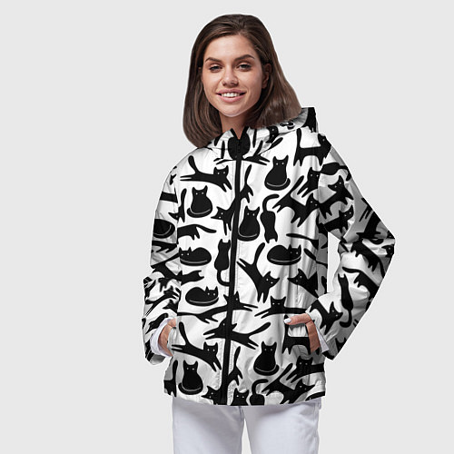 Женская ветровка Домашний котик / 3D-Черный – фото 3