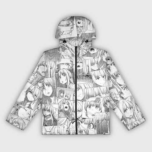 Женская ветровка Волчица и пряности pattern / 3D-Черный – фото 1