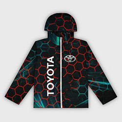 Ветровка с капюшоном женская Toyota соты, цвет: 3D-белый