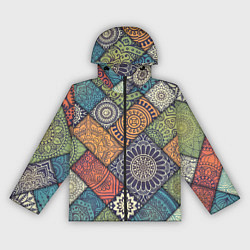 Ветровка с капюшоном женская Mandala-pattern, цвет: 3D-черный