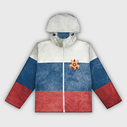 Ветровка с капюшоном женская Отечество!, цвет: 3D-белый