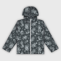 Ветровка с капюшоном женская Морские Котики: Черный, цвет: 3D-белый