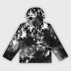 Ветровка с капюшоном женская Сердца в крестах Коллекция Get inspired! Z-b-heart, цвет: 3D-черный