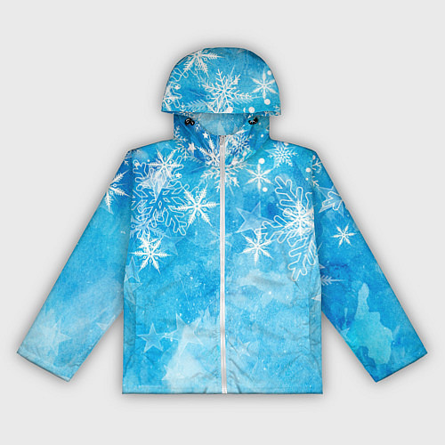 Женская ветровка Новогодние снежинки / 3D-Белый – фото 1