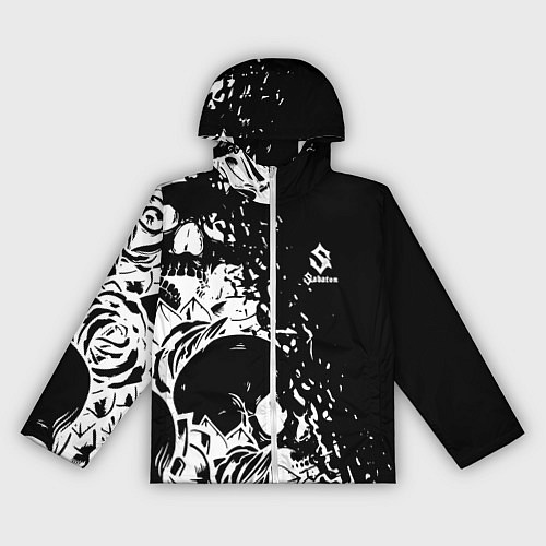 Женская ветровка Sabaton - сабатон черепа / 3D-Белый – фото 1