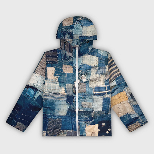 Женская ветровка Patchwork Jeans Осень Зима 2023 / 3D-Белый – фото 1