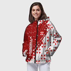 Ветровка с капюшоном женская Resident Evil Umbrella Corporation паттерн, цвет: 3D-черный — фото 2