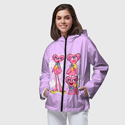 Ветровка с капюшоном женская РАЗНАЯ КИССИ МИССИ KISSY MISSY, цвет: 3D-черный — фото 2