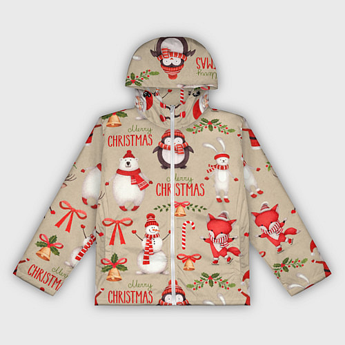 Женская ветровка СЧАСТЛИВОГО РОЖДЕСТВА MERRY CHRISTMAS / 3D-Белый – фото 1