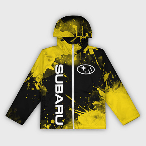 Женская ветровка СУБАРУ - SUBARU Желтые пятна / 3D-Белый – фото 1