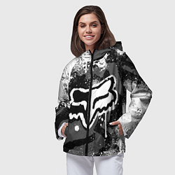 Ветровка с капюшоном женская FOX RACING - МОТОКРОСС БРЫЗГИ, цвет: 3D-черный — фото 2