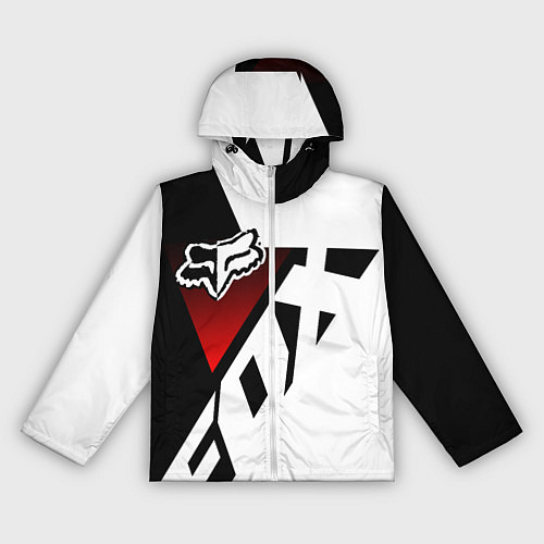 Женская ветровка FOX RACING - ФОКС ЧЕРНЫЙ И БЕЛЫЙ / 3D-Белый – фото 1