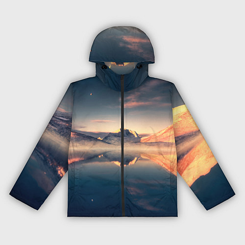 Женская ветровка Горы озеро / 3D-Черный – фото 1