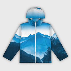 Ветровка с капюшоном женская Горы Лес, цвет: 3D-белый