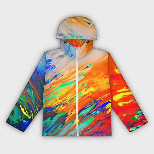 Женская ветровка Буйство красок Лето Riot of colors Summer / 3D-Белый – фото 1