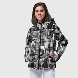 Ветровка с капюшоном женская Assasins creed comix, цвет: 3D-черный — фото 2