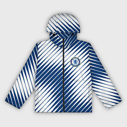 Ветровка с капюшоном женская Маленькое лого ЧЕЛСИ АБСТРАКЦИЯ, цвет: 3D-черный