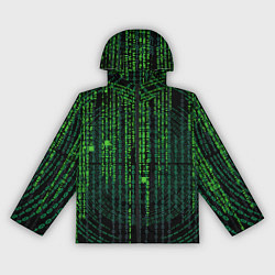 Ветровка с капюшоном женская Бинарная матрица, цвет: 3D-черный