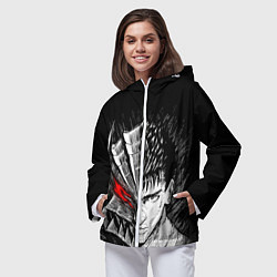 Ветровка с капюшоном женская БЕРСЕРК ГАТС И ДОСПЕХИ, цвет: 3D-белый — фото 2