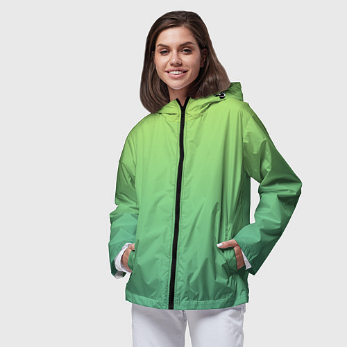 Женская ветровка Shades of Green GRADIENT / 3D-Черный – фото 3