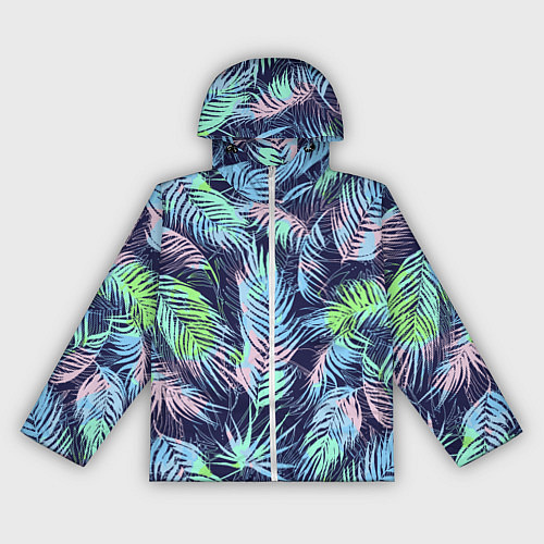 Женская ветровка Разноцветные Листья Пальм / 3D-Белый – фото 1