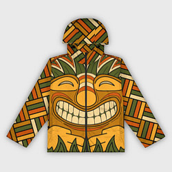 Ветровка с капюшоном женская Polynesian tiki LUCKY, цвет: 3D-черный