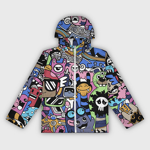 Женская ветровка Милые и веселые монстры / 3D-Белый – фото 1