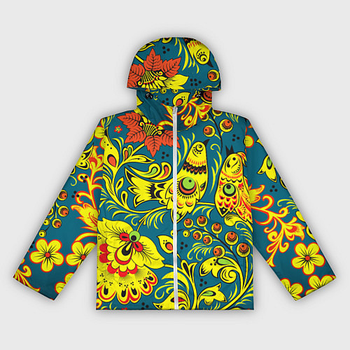 Женская ветровка Хохломская Роспись Две Птицы / 3D-Белый – фото 1