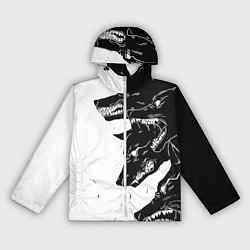 Женская ветровка СТАЯ ВОЛКОВ ЧЕРНО-БЕЛЫЕ ВОЛКИ