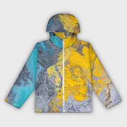 Ветровка с капюшоном женская Извержение Красок, цвет: 3D-белый