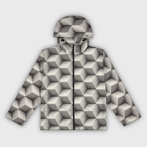 Женская ветровка 3D Куб Оптическая иллюзия 3D Cube / 3D-Черный – фото 1