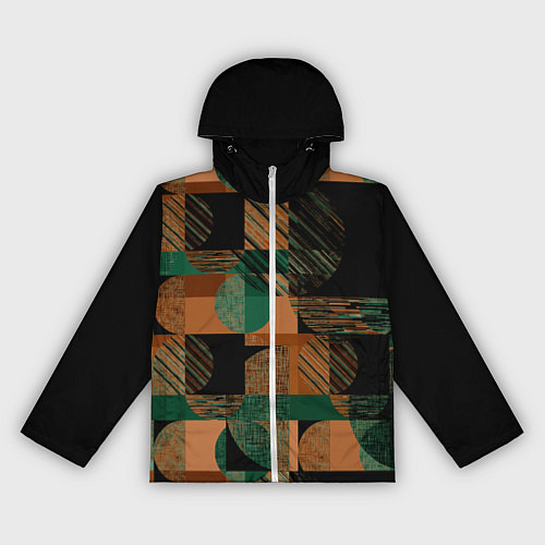 Женская ветровка Текстурированный абстрактный, геометрический принт / 3D-Белый – фото 1