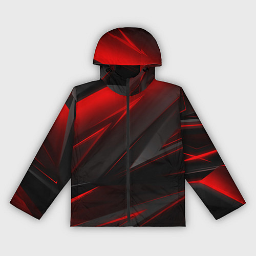 Женская ветровка Red and Black Geometry / 3D-Черный – фото 1