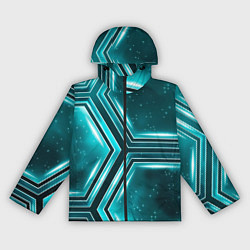 Ветровка с капюшоном женская Космические соты, цвет: 3D-черный