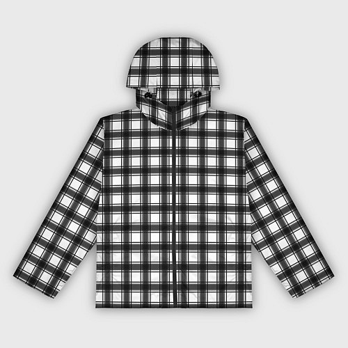 Женская ветровка Black and white trendy checkered pattern / 3D-Черный – фото 1