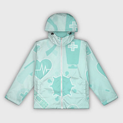 Ветровка с капюшоном женская Медицинские профессии, цвет: 3D-белый