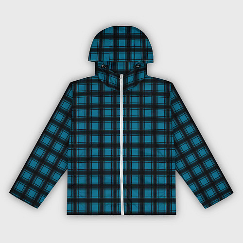Женская ветровка Black and blue plaid / 3D-Белый – фото 1