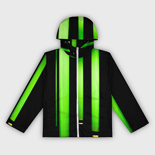 Женская ветровка Абстрактные неоновые колбы с кислотой - Зелёный / 3D-Белый – фото 1