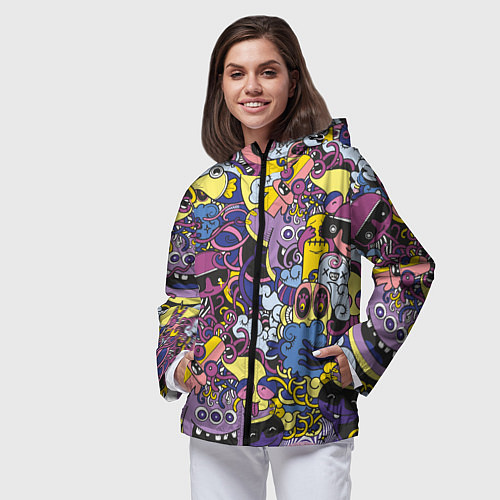 Женская ветровка Монстры-такие монстры / 3D-Черный – фото 3