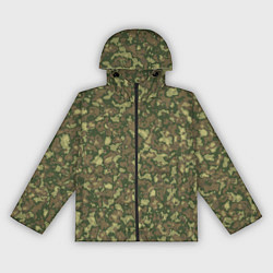 Ветровка с капюшоном женская Камуфляж цифровой Флора-1 пиксель, цвет: 3D-черный