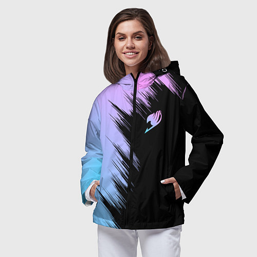 Женская ветровка Хвост феи - neon / 3D-Черный – фото 3