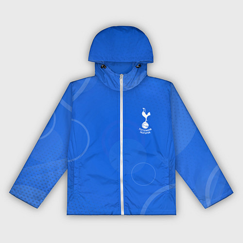 Женская ветровка Tottenham hotspur Голубая абстракция / 3D-Белый – фото 1