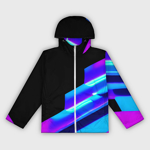 Женская ветровка Яркие неоновые линии / 3D-Белый – фото 1