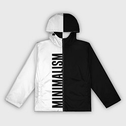 Ветровка с капюшоном женская MINIMALISM - BLACK AND WHITE, цвет: 3D-черный