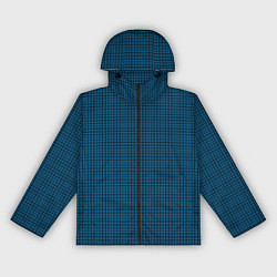 Женская ветровка Темно синий клетчатый узор