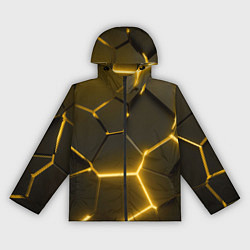 Женская ветровка Золотые неоновые геометрические плиты