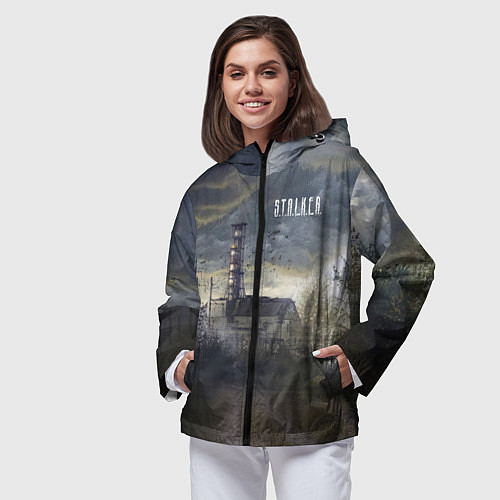 Женская ветровка STALKER Саркофаг / 3D-Черный – фото 3