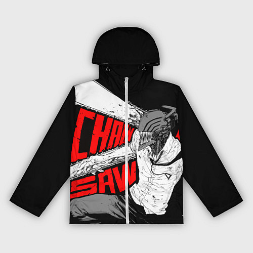 Женская ветровка Человек-бензопила: Дэндзи / 3D-Белый – фото 1