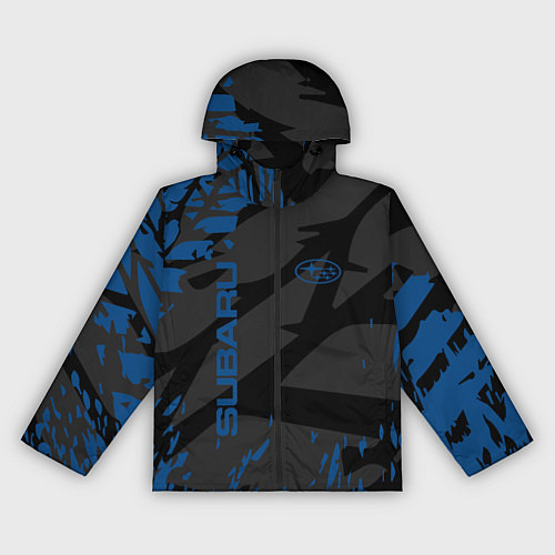 Женская ветровка Subaru - следы шин / 3D-Черный – фото 1